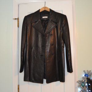 Leather Vintage Bebe 90's Peacoat Size 8